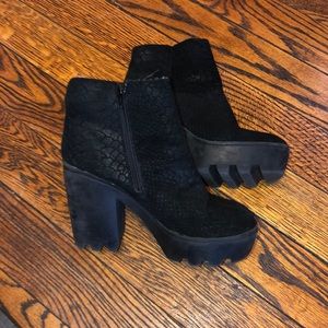 Aldo Black Suede Booties